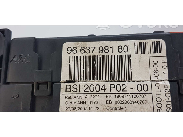 Pojistková skříňka Řídící jednotka BSM 6580NE, 6580NF   Peugeot 308 2009