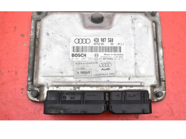 Блок управления двигателем ECU 4E0907560, 4E0907560   Audi A8 S8 D3 4E