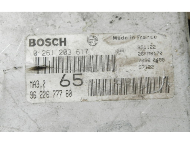 Řídící jednotka 9622677780, 9622677780   Peugeot 106 1999