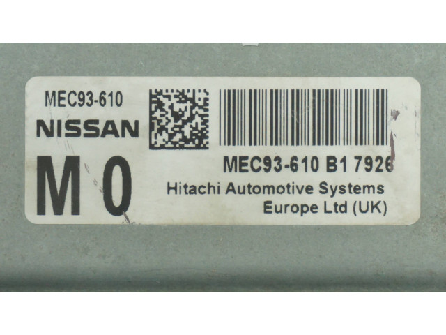Řídící jednotka MEC93610, B17926M0   Nissan Qashqai 2008