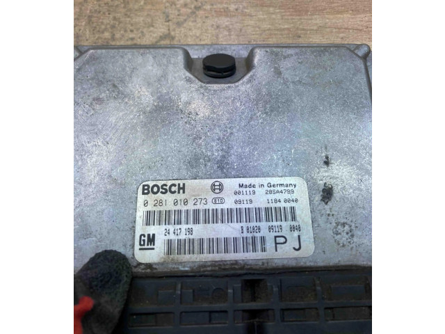 Блок управления двигателем Блок управления 24417198, 0281010273   Opel Omega B2