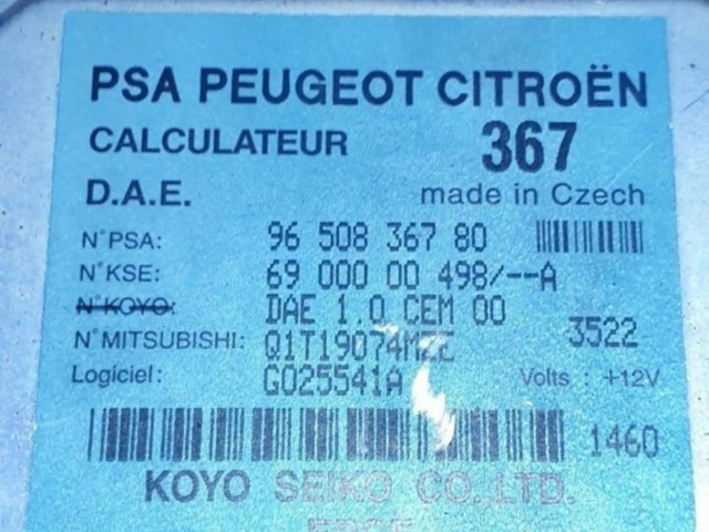 Блок управления двигателя 9650836780, MODULOELECTRONICO   Citroen C3