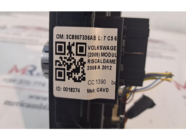 Блок управления климат-контролем 3C8907336AB, 3C8907336AB   Volkswagen Golf VI
