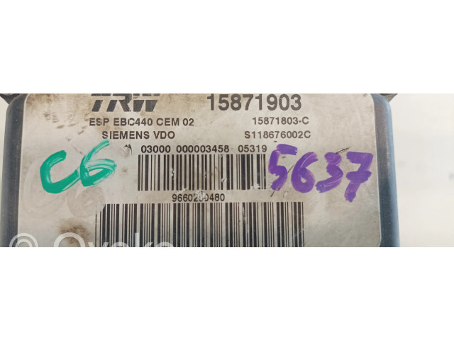 Jednotka ABS 15871903, S118676002C   Citroen C6 2006