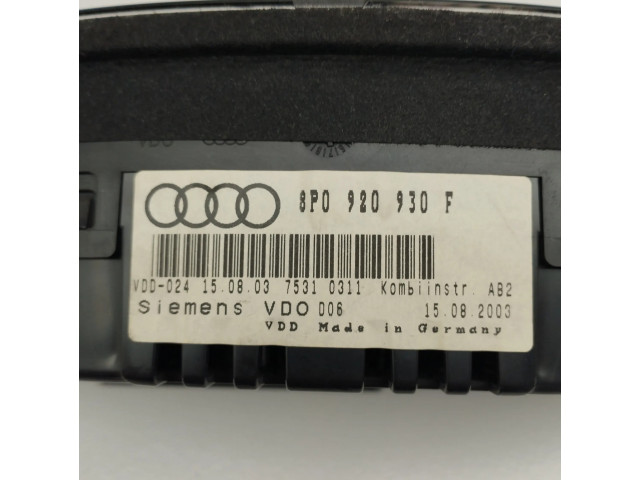 Панель приборов 8P0920930F   Audi A3 S3 8P       