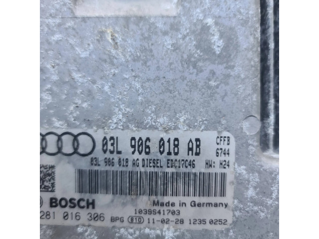 Блок управления двигателя 03L906018AG, 03L906018AB   Audi A3 S3 A3 Sportback 8P