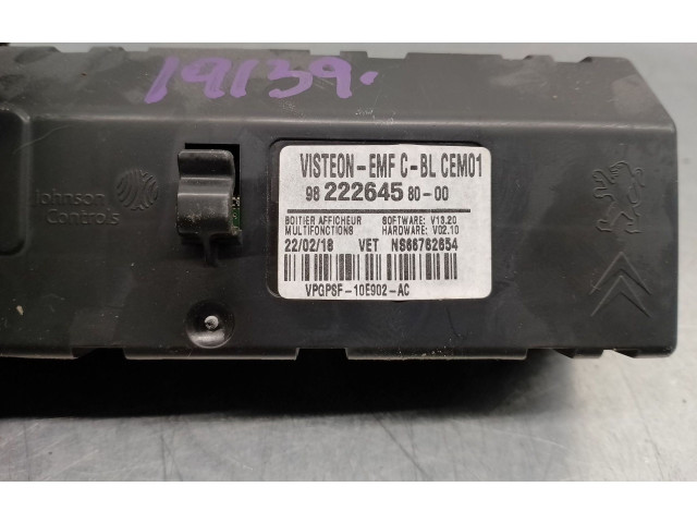 Экран дисплея вверх     9822264580, NS66762654    Peugeot Expert 