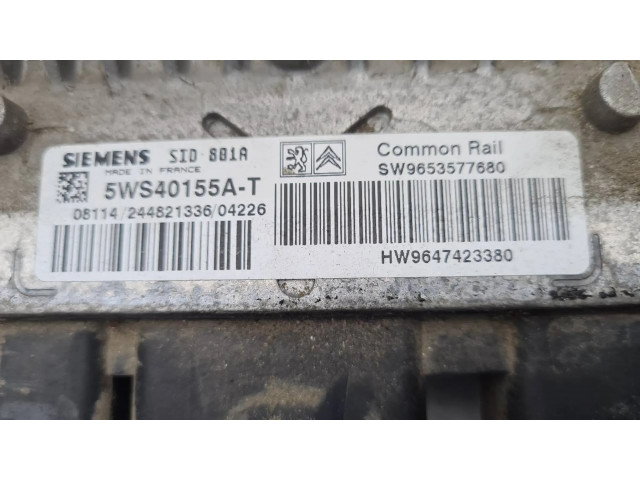 Блок управления двигателя 5WS40155AT, SW9653577680   Citroen Berlingo