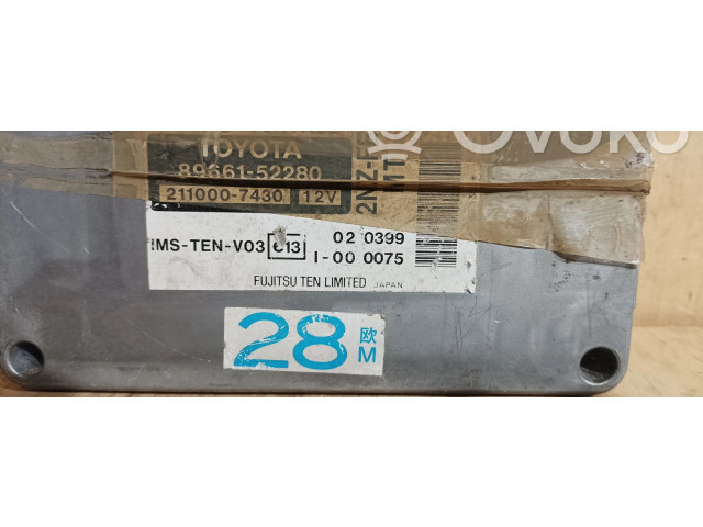 Блок управления двигателя 8966152280, 2110007430   Toyota Yaris Verso   