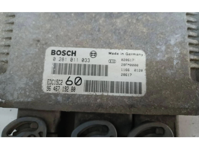 Řídící jednotka 9646719280, 0281011033   Peugeot 807 2004