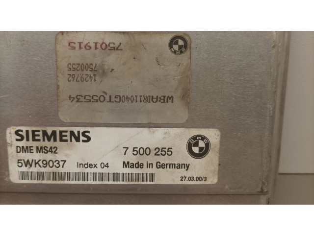 Řídící jednotka 5WK9037, 7500255   BMW 5 E39 1999