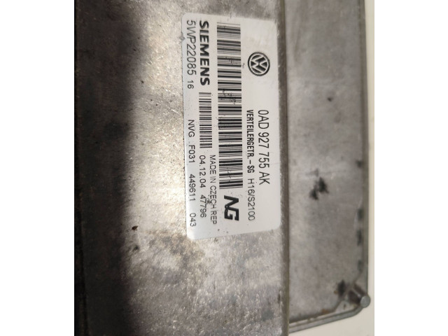 Блок управления коробки передач 0AD927755AK, H16S2100   Volkswagen Touareg I