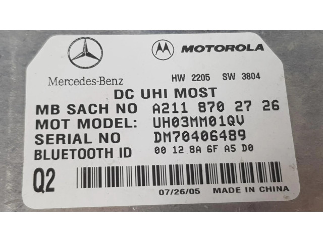 Блок управления A2118702726   Mercedes-Benz ML W164