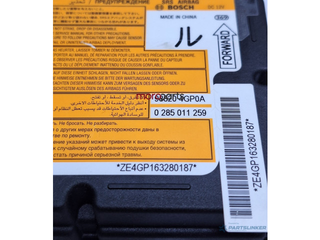 Блок подушек безопасности 0285011259, 988204GP0A   Infiniti Q50