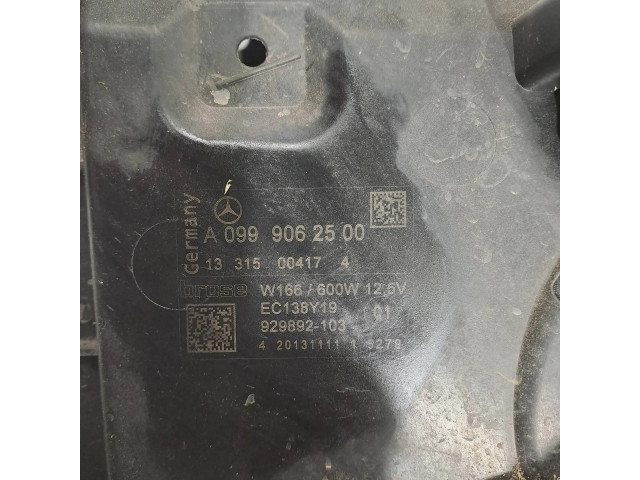 Вентилятор радиатора     A0999062500, 929892103    Mercedes-Benz ML W166 2.1