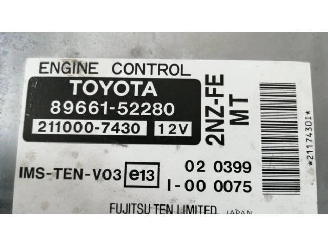 Комплект блоков управления 45020521, 8966152280   Toyota Yaris Verso