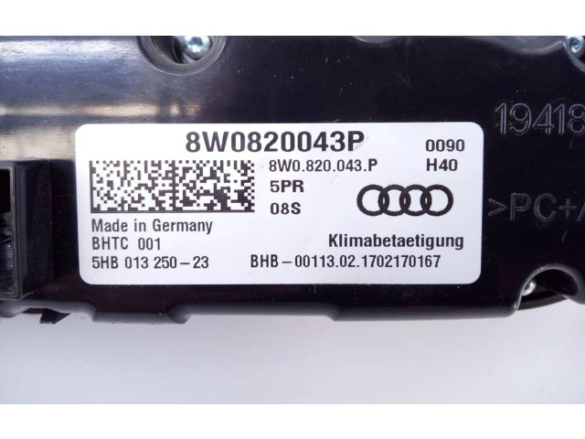 Блок управления климат-контролем 8W0820043P   Audi A5