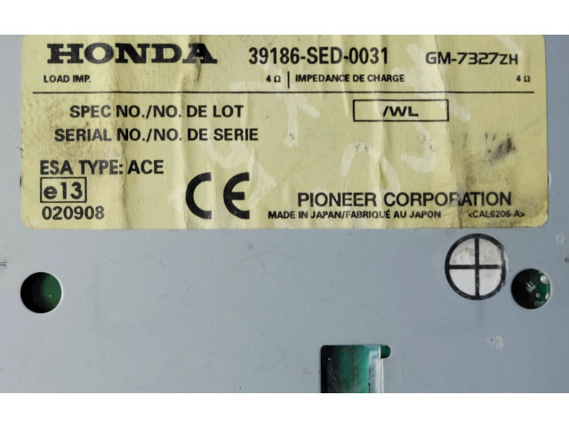 Блок управления 39186SED0031, GM7327ZH   Honda Accord