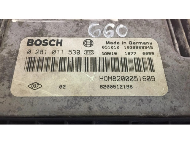 Блок управления двигателя 0281011530, 8200512196   Opel Vivaro