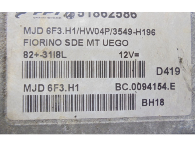 Řídící jednotka 51862586, 51862586   Fiat Fiorino 2011