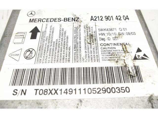 Блок подушек безопасности A2129014204   Mercedes-Benz E W212