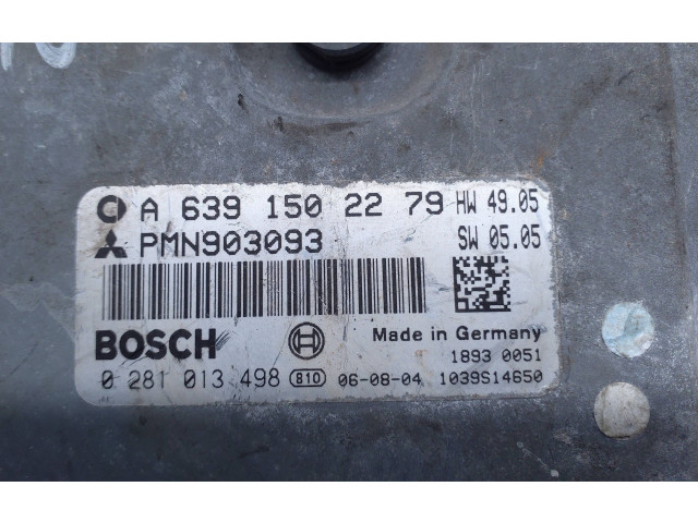 Блок управления двигателя A6391502279, 0281013498   Mitsubishi Colt    