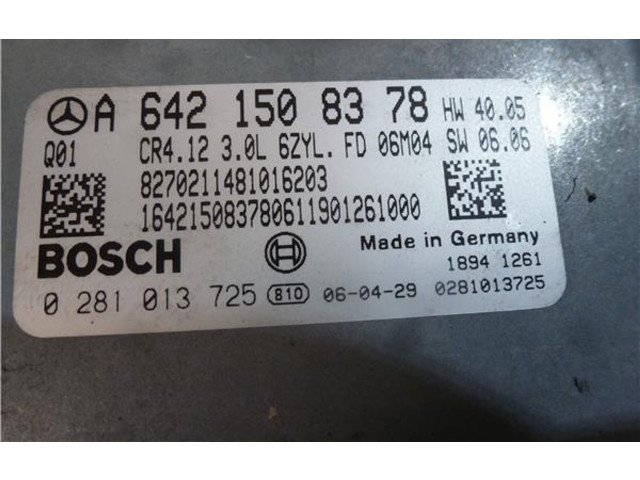 Řídící jednotka A6421508378, 281013725   Mercedes-Benz E AMG W211 2006
