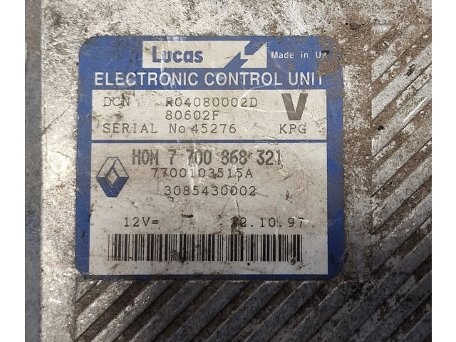 Řídící jednotka 7700868321, 7700103515A   Volvo S40, V40 2003
