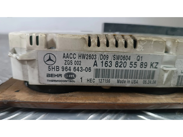Блок управления климат-контролем A1638205589, 5HB96464306   Mercedes-Benz ML W163