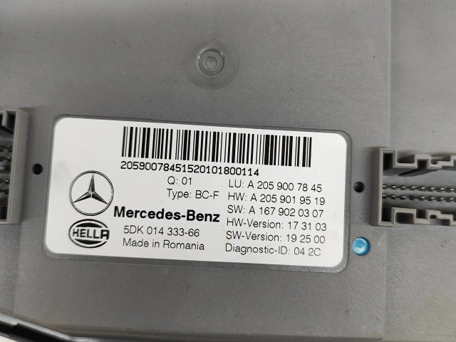 Блок комфорта A2059007845, A2059019519   Mercedes-Benz GLC X253 C253   