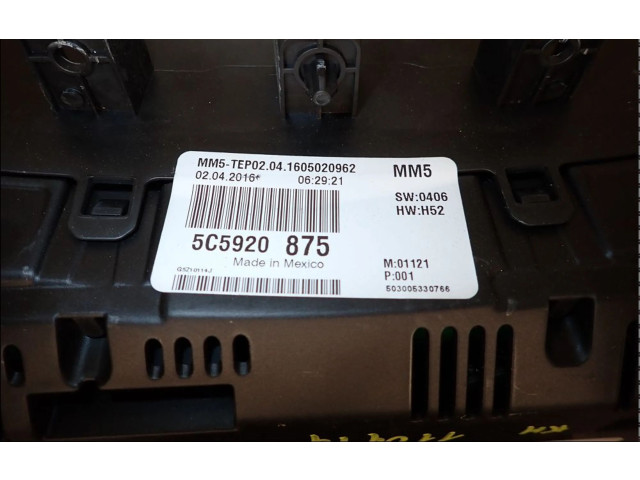 Přístrojová deska  Volkswagen Beetle A5 2016 5C5920875  