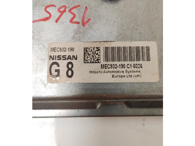 Řídící jednotka MEC932190   Nissan Qashqai 2010