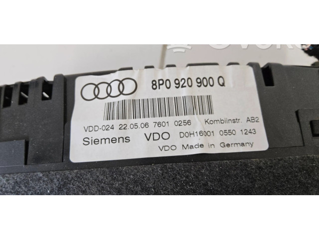 Přístrojová deska  Audi A3 S3 A3 Sportback 8P 2007 8P0920900Q, 05501243  