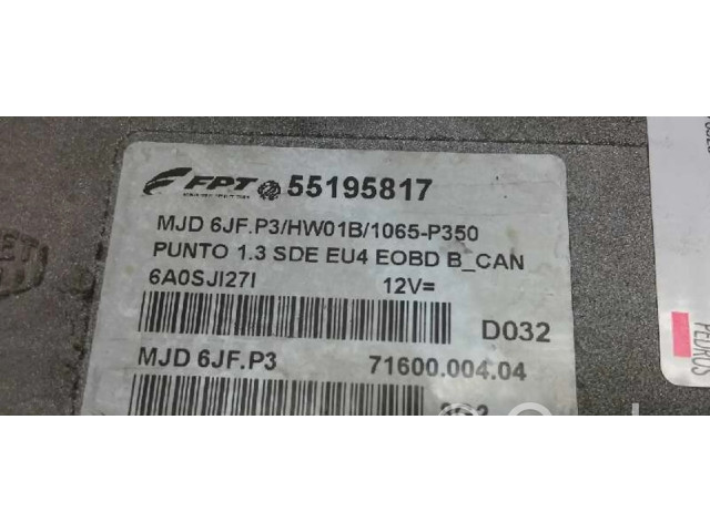 Блок управления двигателя 317   Fiat Punto Evo