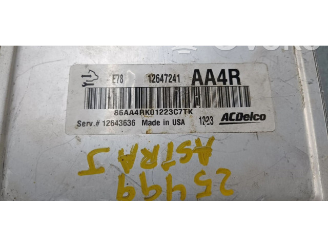 Řídící jednotka 12647241   Opel Astra J 2024