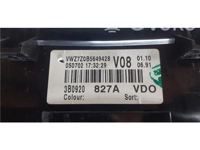 Панель приборов 3B0920827A   Volkswagen PASSAT B5.5       