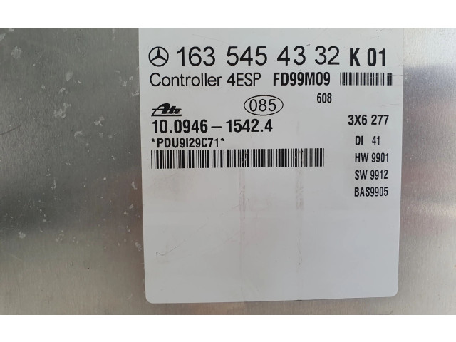 Блок управления АБС 1635454332   Mercedes-Benz ML W163