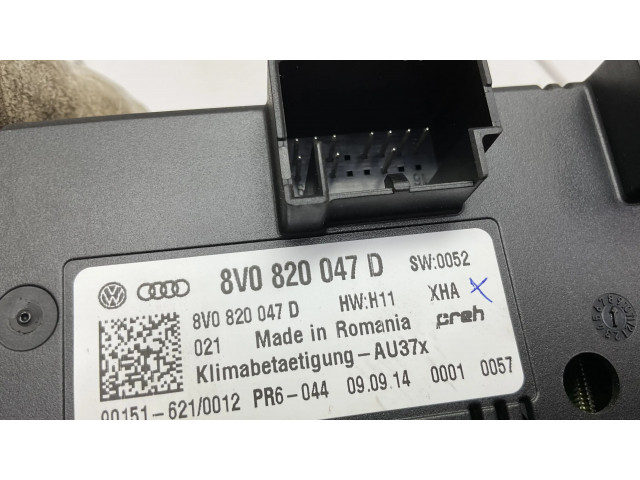 Блок управления климат-контролем 8V0820047D   Audi A3 S3 8V