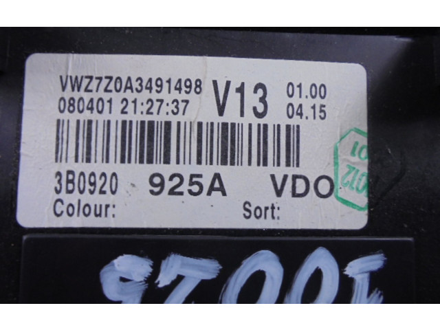 Панель приборов 3B0920809E, 3B0920809E   Volkswagen PASSAT B5.5       
