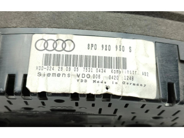 Přístrojová deska  Audi A3 S3 8P 2005 8P0920950S  