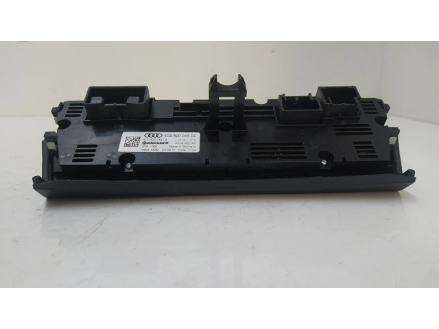 Блок управления климат-контролем 4G0820043CE, CONTINENTAL   Audi A7 S7 4G