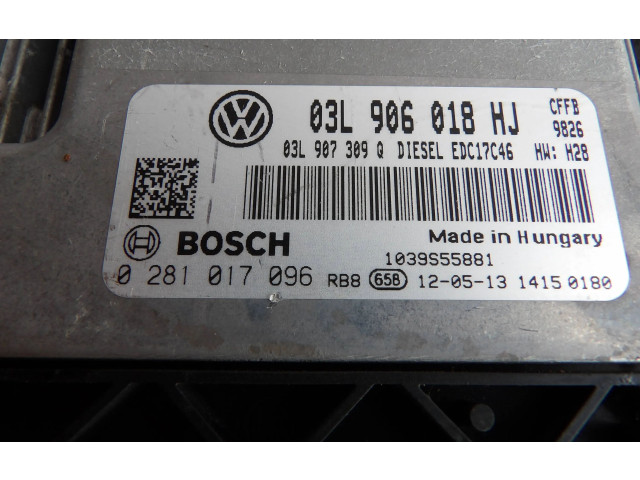 Блок управления двигателя 03L906018HJ, 0281017096   Volkswagen Sharan    