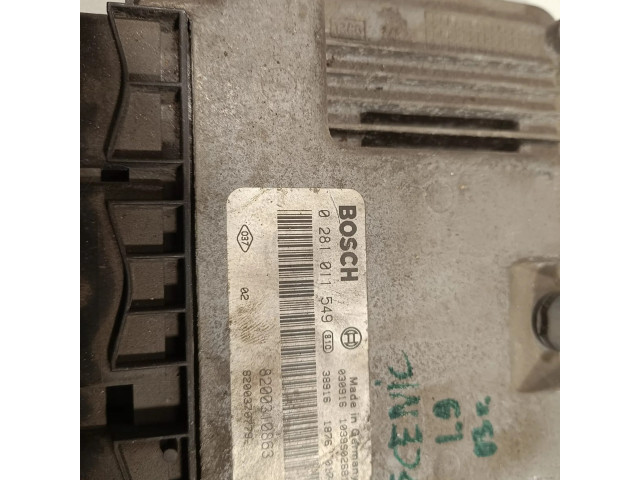 Блок управления двигателя 0281011549   Renault Megane II