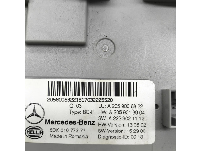 Блок управления A2059006822, 5DK01077277   Mercedes-Benz C W205