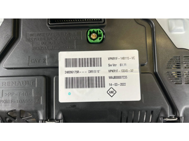 Přístrojová deska  Renault Zoe 2022 248096175R, WAJ000007235  
