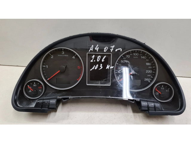 Панель приборов 0263626408, 1036901830   Audi A4 S4 B7 8E 8H       