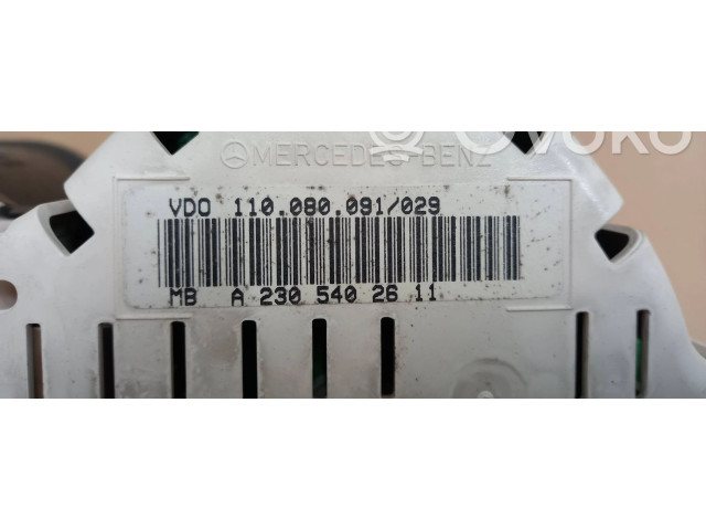 Přístrojová deska  Mercedes-Benz SL R230 2002 A2305400023, 896528355537  