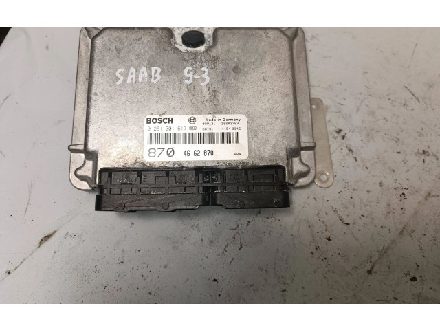 Блок управления двигателя 4662870, 0281001617   Saab 9-3 Ver1