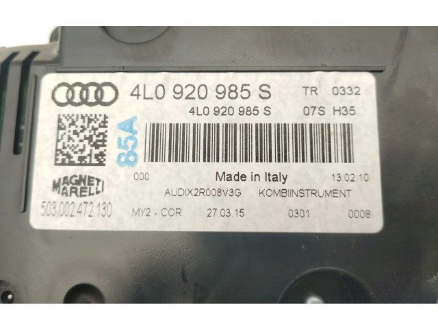 Přístrojová deska  Audi Q7 4L 2015 4L0920985, 4L0920985S  