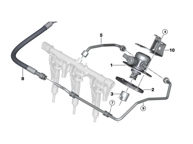 Vstřikovací lišta 8665628, 13538665628   BMW 2 F46  pro benzínový motor 1.5  